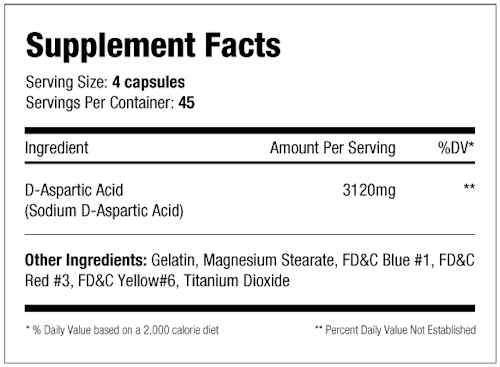 Serious Nutrition Solutions SNS DAA 180 Caps|D-Aspartic Acid|Bodyandfitness.com