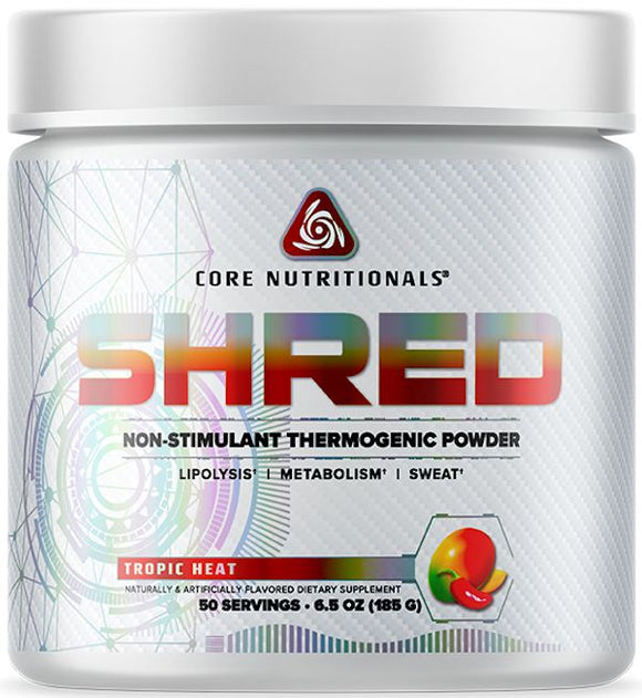 Core Nutritionals Shred Powder Pre-Workout 50 Servings|Fat Burner|Bodyandfitness.com