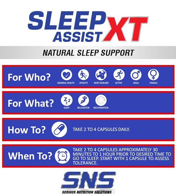 Serious Nutrition Solutions Sleep Assist XT fall asleep banner