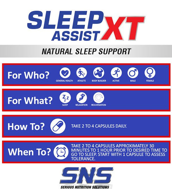 Serious Nutrition Solutions SNS Sleep Assist XT|Sleep Aid|Bodyandfitness.com