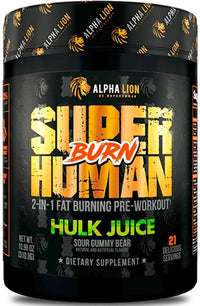 Alpha Lion Superhuman Burn pre-workout smurf