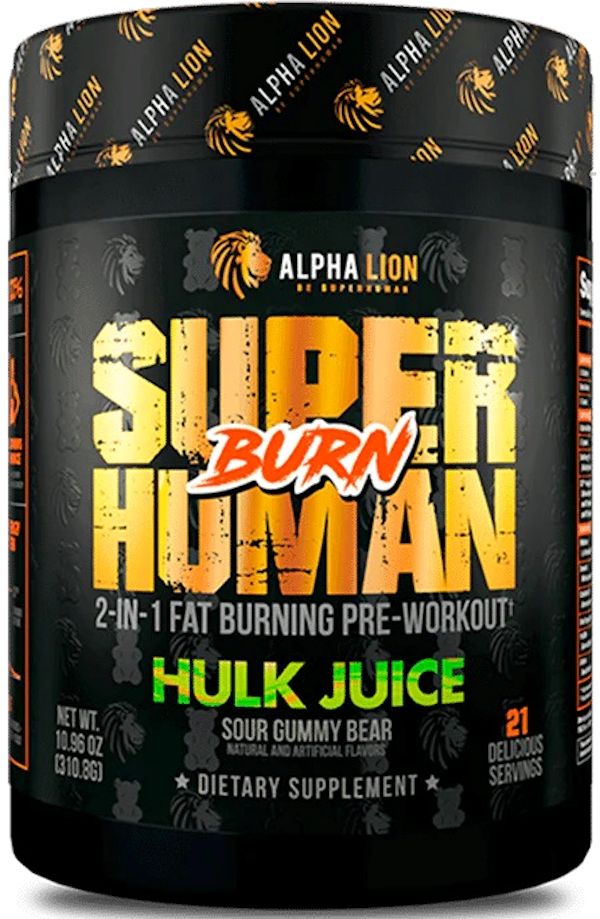 Alpha Lion Superhuman Burn pre-workout smurf