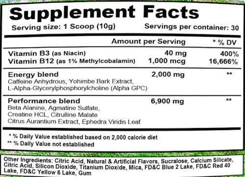 Terror Labz Maniac 30 servings|Pre-Workout|Bodyandfitness.com