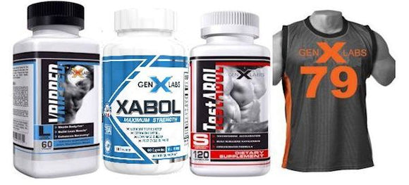 GenXLabs Ultimate Mass Muscle Builder Stack w/ FREE Muscle Tank Top|Test Booster|Bodyandfitness.com