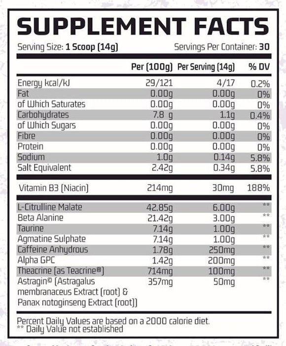 The Bomb Pre-Workout High-Stim Chemical Warfare|Pre-Workout|Bodyandfitness.com
