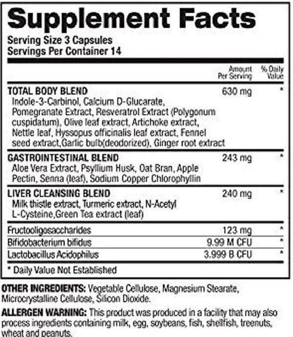 Top Secret Nutrition Cleanse And Detox 42 caps|DETOX|Bodyandfitness.com