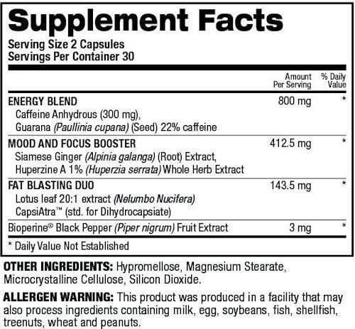 Top Secret Nutrition Ab Igniter Black 60 Vcaps||Bodyandfitness.com