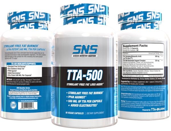 Serious Nutrition Solution TTA-500 fat loss bottles