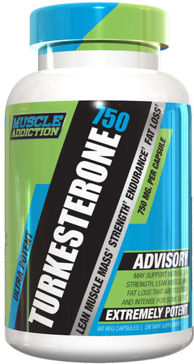 Muscle Addiction Turkesterone 750 60 VegCaps|Lean Muscle|Bodyandfitness.com