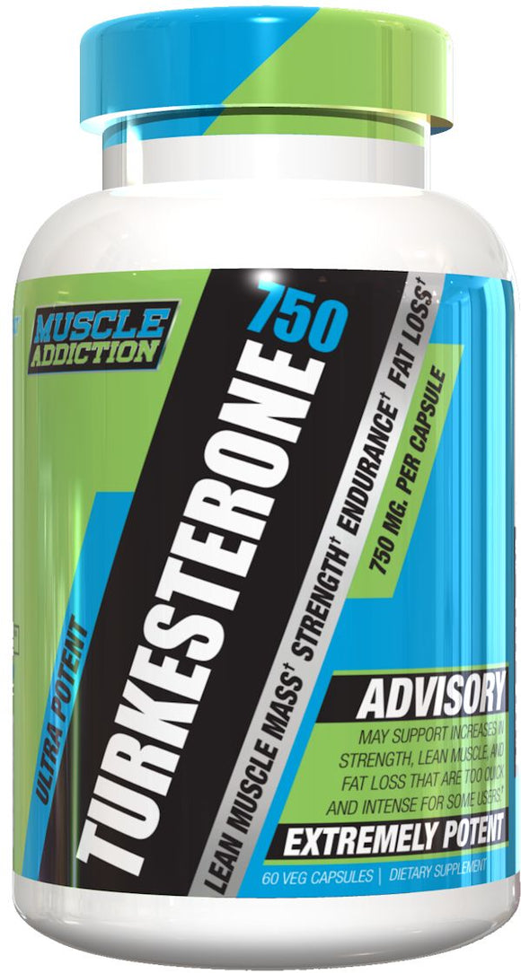 Muscle Addiction Turkesterone 750 60 VegCaps|Lean Muscle|Bodyandfitness.com