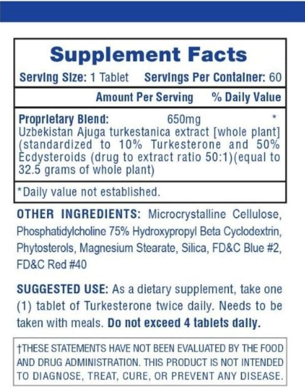 Hi-Tech Pharmaceuticals Turkesterone 650 test booster muscle Growth fact