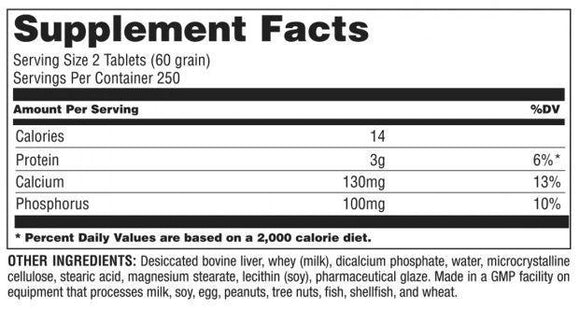 Universal Nutrition Uni-Liver 500 tabs|Amino Acids|Bodyandfitness.com