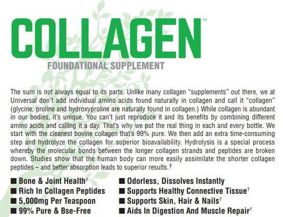 Universal Nutrition Collagen 60 servings|Collagen|Bodyandfitness.com