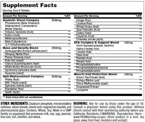 Universal Nutrition Natural Sterol Complex 180 Tabs|Muscle Builders|Bodyandfitness.com