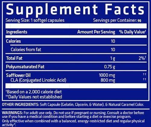 USN CLA Pure 1000 90 softgel|Fat Burner|Bodyandfitness.com