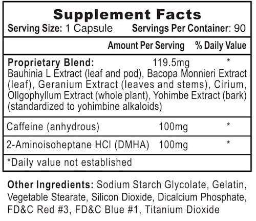 USP Labs OxyElite Pro Extreme Diet Aid 90 capsules fact