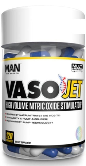 Man Sports VasoJet Muscle Pumps 120 Caps|Nitric Oxide|Bodyandfitness.com