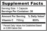 Gaspari Vitamin C  Label