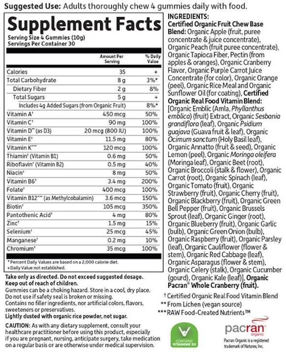 Garden Of Life mykind Organics Women's Multi 40+ Gummies||Bodyandfitness.com