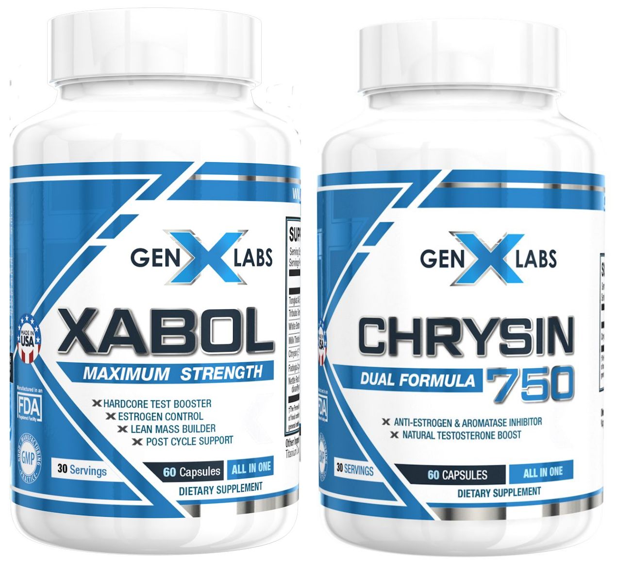 GenXLabs Testosterone Stack XABOL with Chrysin 750